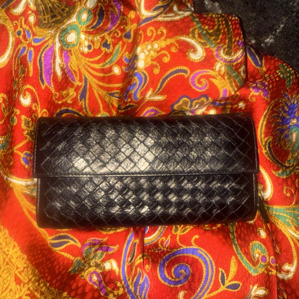 BOTTEGA VENETA Intrecciato Long Wallet Upcycled